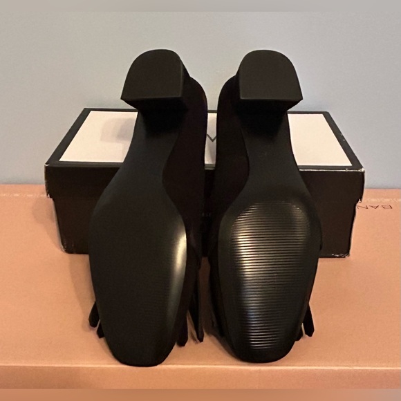 Nine West Wadley Black Suede Block Heel Jewel Embellishment Size 8 - Picture 5 of 5